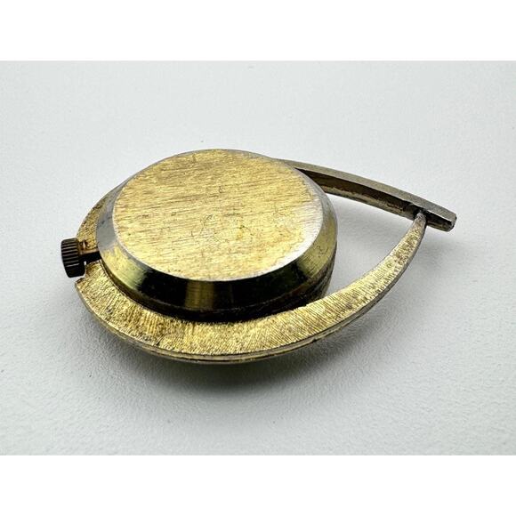 Vintage Bayron Teardrop Pendant Watch – Swiss Made Gold-Tone Retro Jewelry - Picture 6 of 6